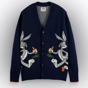 Scotch and Soda looney tunes, bugs bunny, size small unisex cardigan. Worn once.